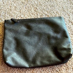 Free People Faux Leather dark brown Large Clutch